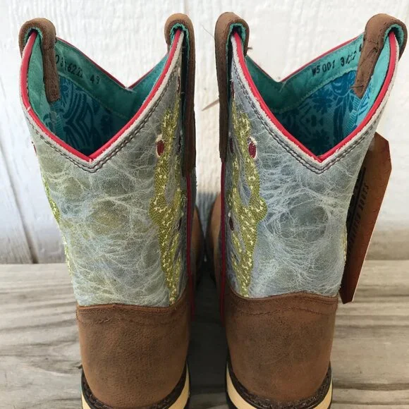 Corral Prickly Pear Cactus Womens Brown Leather Western Boots 7.5 M W5003 - Picture 12 of 13